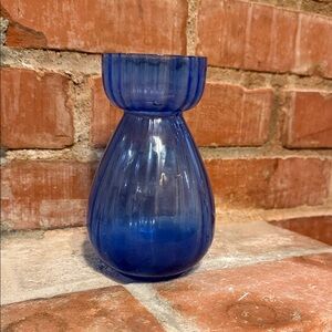 Elegant Blue Glass Vase